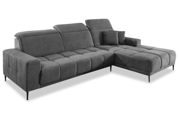 Ecksofa Livorno rechts - wahlweise mit elektrischer Verstellung