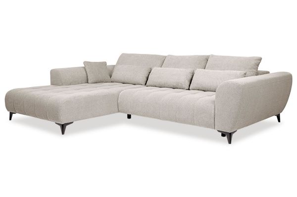 Ecksofa Garay links - mit elektrischer Sitztiefenverstellung
