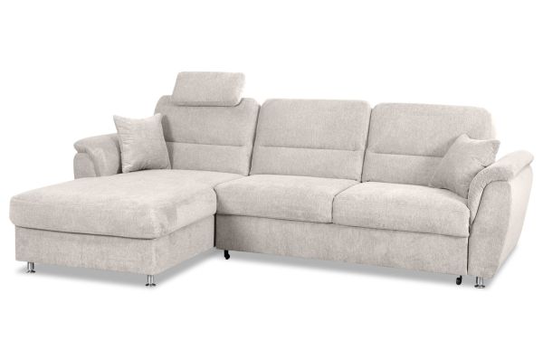 Ecksofa Deva links - wahlweise mit Bettfunktion