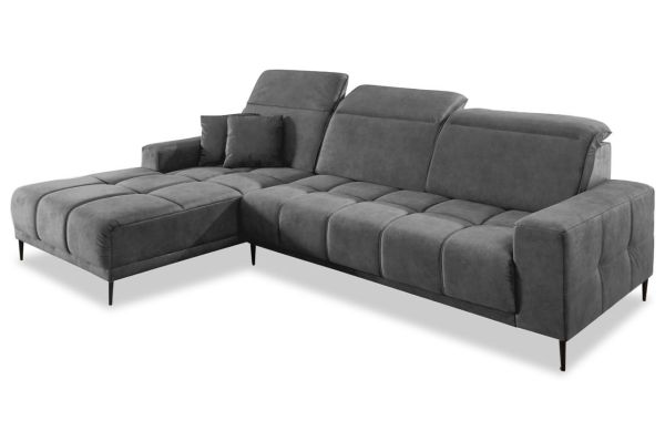Ecksofa Livorno links - wahlweise mit elektrischer Verstellung