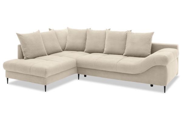 Ecksofa Oregani links - mit Schlaffunktion und Bettkasten