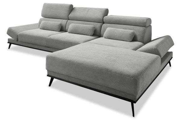 Ecksofa Arrow rechts - in Cord mit elektrischer Bettfunktion