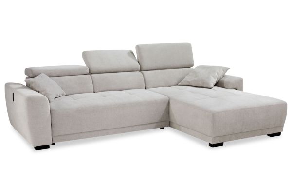 Ecksofa Domino rechts - mit elektrischer Sitztiefenverstellung