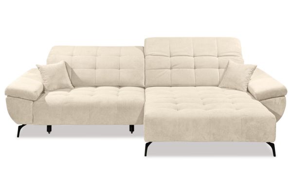 Ecksofa Trogir rechts - mit elektrischer XXL-Sitztiefenverstellung