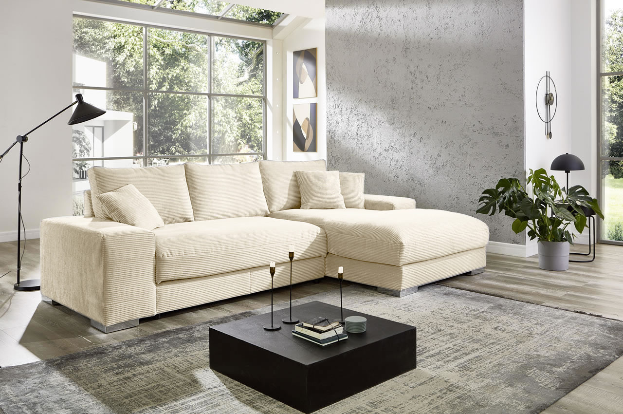 Iwaniccy Ecksofa Soft rechts - Cord Sofa