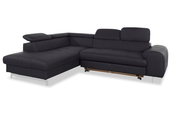 Cotta Ecksofa Chef links - Ledersofa wahlweise mit Schlaffunktion