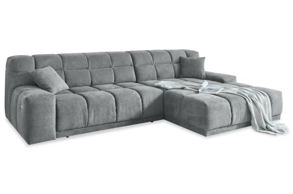 Ecksofa Landen rechts - mit elektrischer XXL-Sitztiefenverstellung
