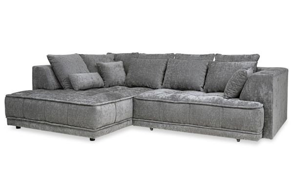 Ecksofa Tiga links - mit elektrischer Sitztiefenverstellung