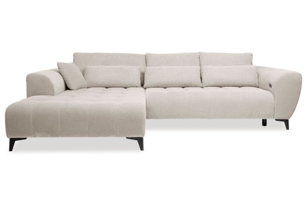 Ecksofa Garay links - mit elektrischer Sitztiefenverstellung