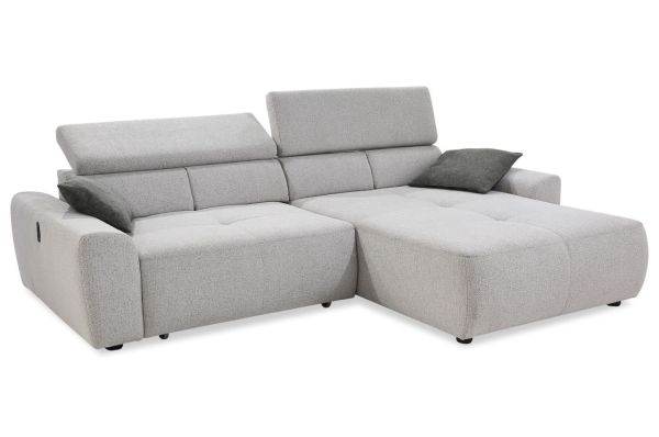 Ecksofa Uno rechts - mit elektrischer XXL-Sitztiefenverstellung