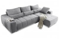 BlackRedWhite Ecksofa Lopez - mit Schlaffunktion - Grau