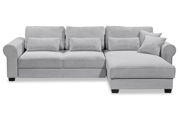 Ecksofa Angelina XL rechts - mit Schlaffunktion und Bettkasten
