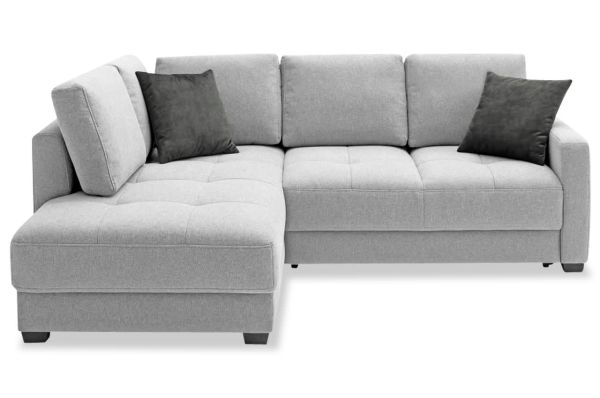 Ecksofa Pierro de Luxe links - Dauerschläfer Schlafsofa mit Boxspring