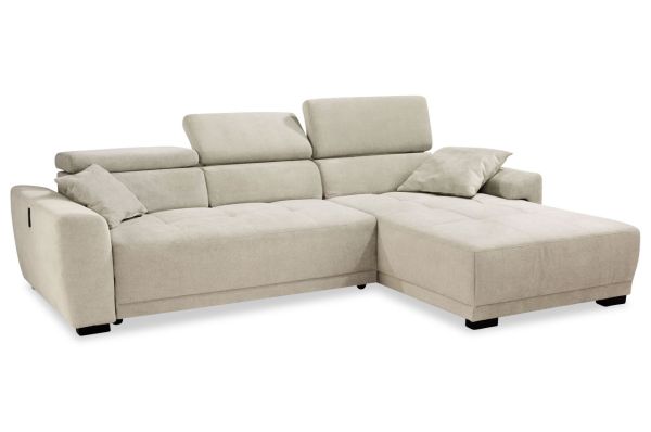 Ecksofa Domino rechts - mit elektrischer Sitztiefenverstellung
