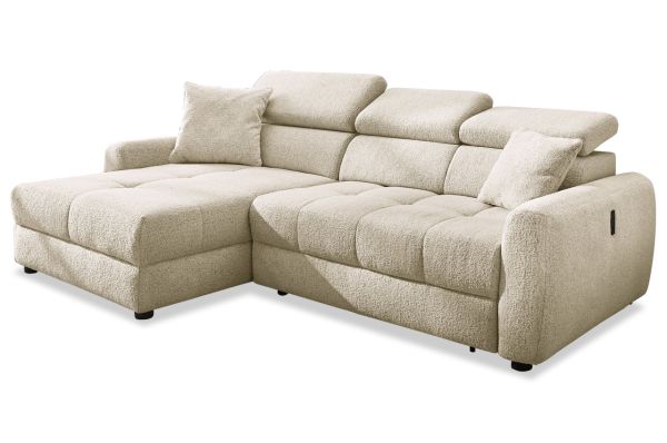 Ecksofa Move links - mit elektrischer Sitztiefenverstellung