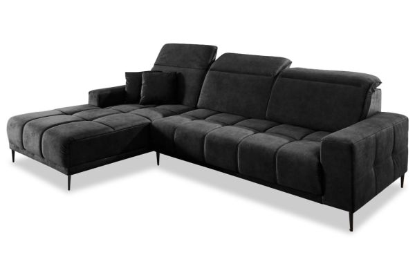 Ecksofa Livorno links - wahlweise mit elektrischer Verstellung