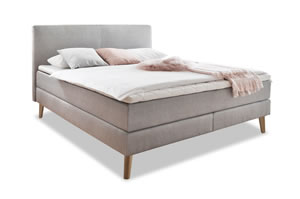 Boxspringbett Oskar 120x200 – Individuell Konfigurierbar, 7-Zonen-Taschenfederkern, Komfortschaum-Topper, Kostenloser Aufbau
