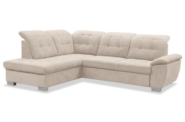 Ecksofa Bonny links - mit Bettfunktion