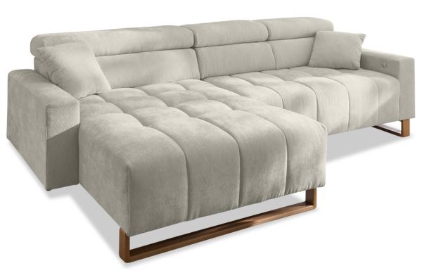 Ecksofa Easie links - mit elektrischer Sitztiefenverstellung
