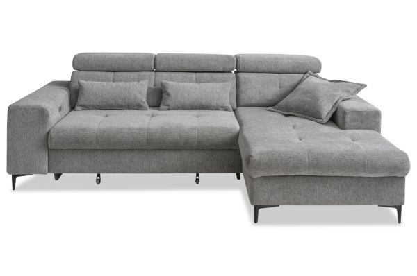 Benformato Ecksofa Neapel rechts - mit elektrischer XXL-Sitztiefenverstellung