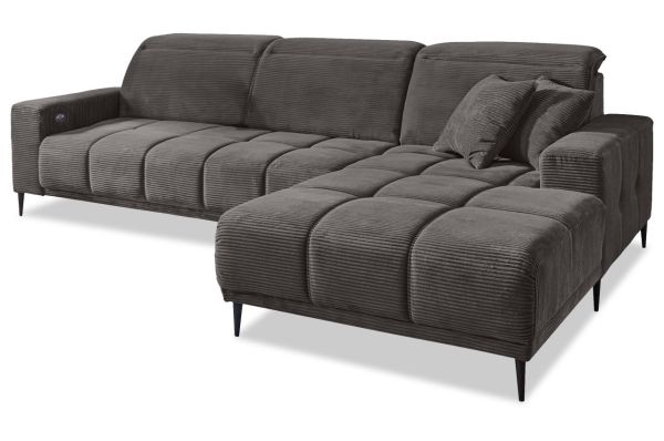 Ecksofa Livorno rechts - wahlweise mit elektrischer Verstellung