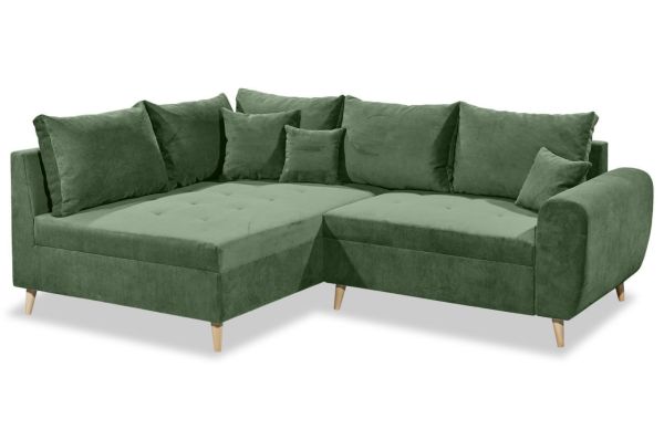 Ecksofa Calanda links - wahlweise mit Hocker