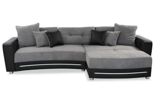 Ecksofa Laredo rechts - mit USB, LED und Soundsystem