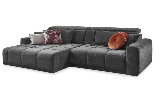 Ecksofa Duke links - mit elektrischer XXL-Sitztiefenverstellung