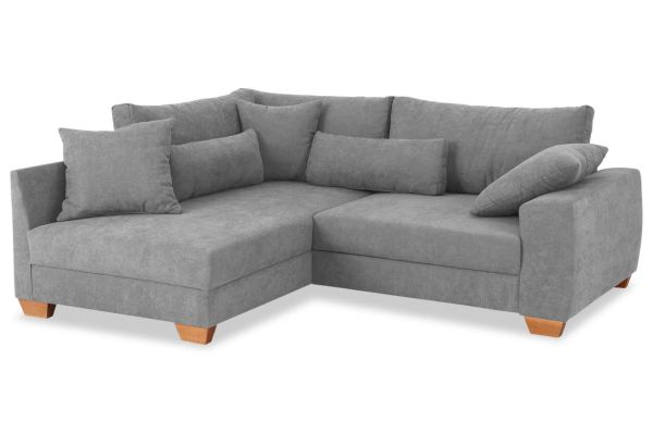 Ecksofa Nora NovaSpring links - wahlweise mit Bettfunktion
